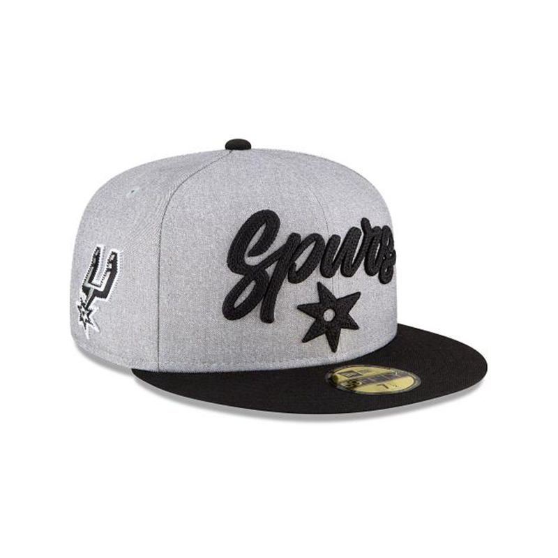 NBA San Antonio Spurs Draft 59Fifty Fitted (QYS6126) - Grey New Era Caps